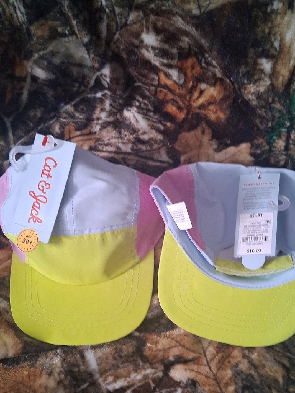 Cat & Jack Colorblock Sun Hat — Yellow, Pink, Light Blue